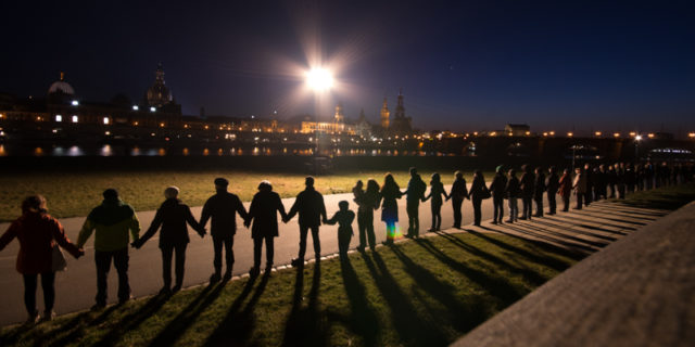 Menschenkette Dresden 13. Februar