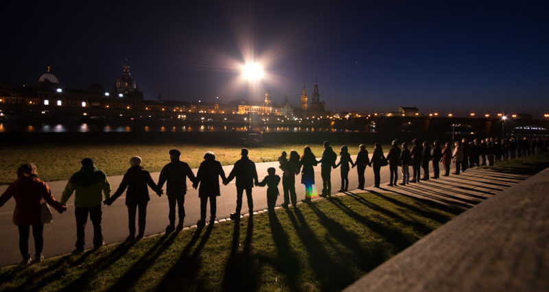 Menschenkette Dresden 13. Februar