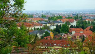 Wanderung Blick vom Panoramaweg auf Dresden