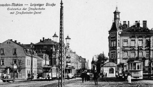 Mickten Straßenbahn-Depot um 1912