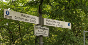 Pflasterarbeiten am Panoramweg zwischen Trauchau und Hellerau
