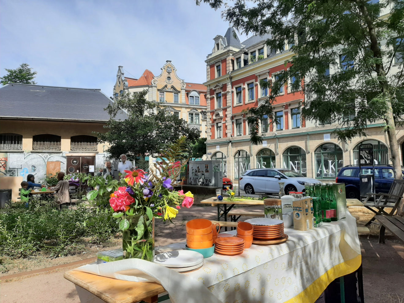 Sonntagsbrunch am Konkordienplatz, das gab es in den vergangenen Jahren schon öfter. Foto: Archiv/R. Kaufmann