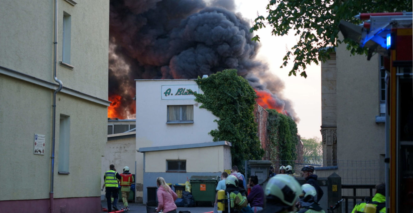 Großbrand in der Rehefelder Straße