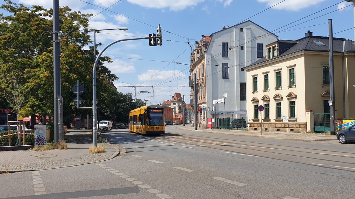 Die Schienen bis hinter an die Ecke Leipziger Straße/Sternstraße müssen erneuert werden.