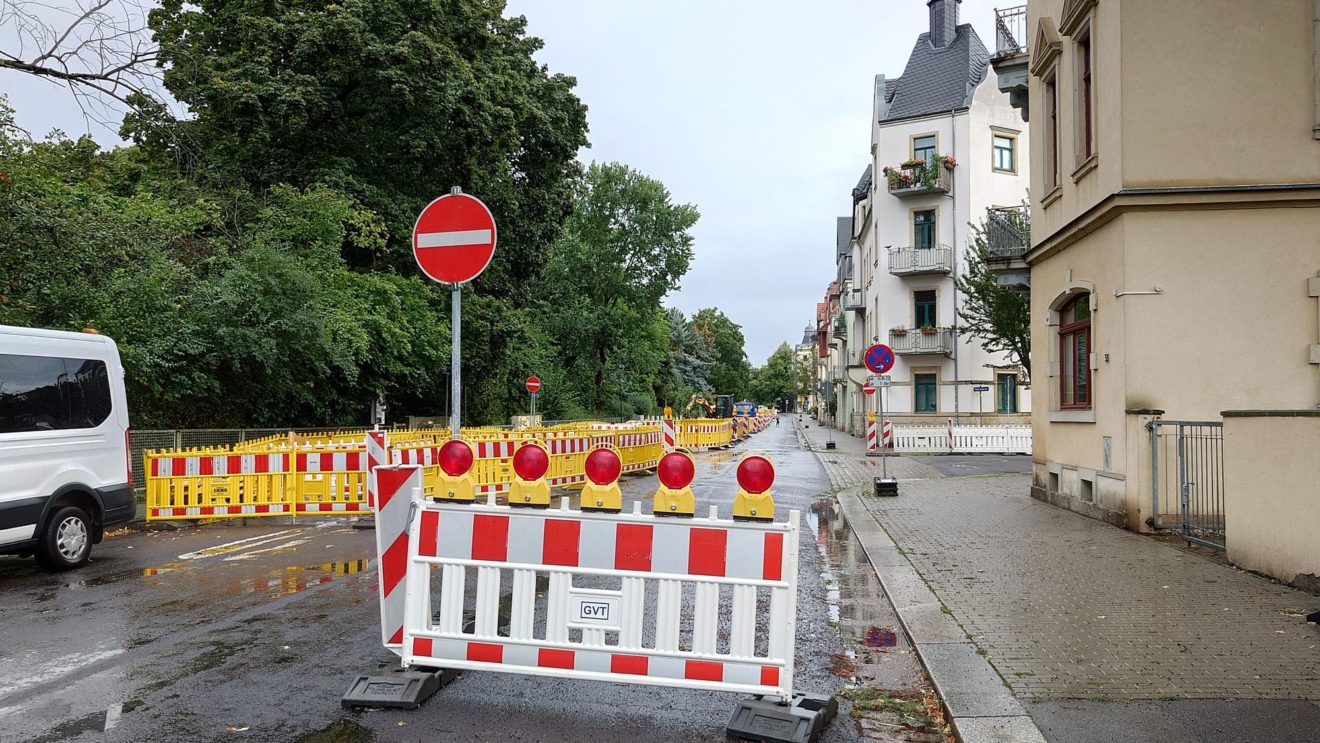 Baustelle an der Döbelner Straße