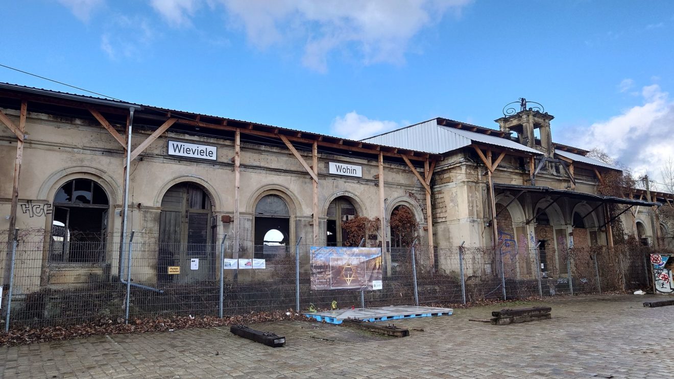 Das ehemalige Empfangsportal des Alten Leipziger Bahnhofs.