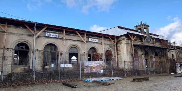 Das ehemalige Empfangsportal des Alten Leipziger Bahnhofs.