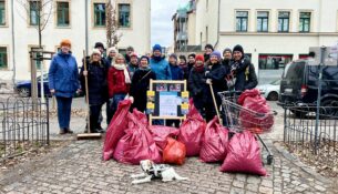 Müllsammel-Aktion im Januar auf der Torgauer Straße und Osterbergstraße - Foto: Schöner Pieschen