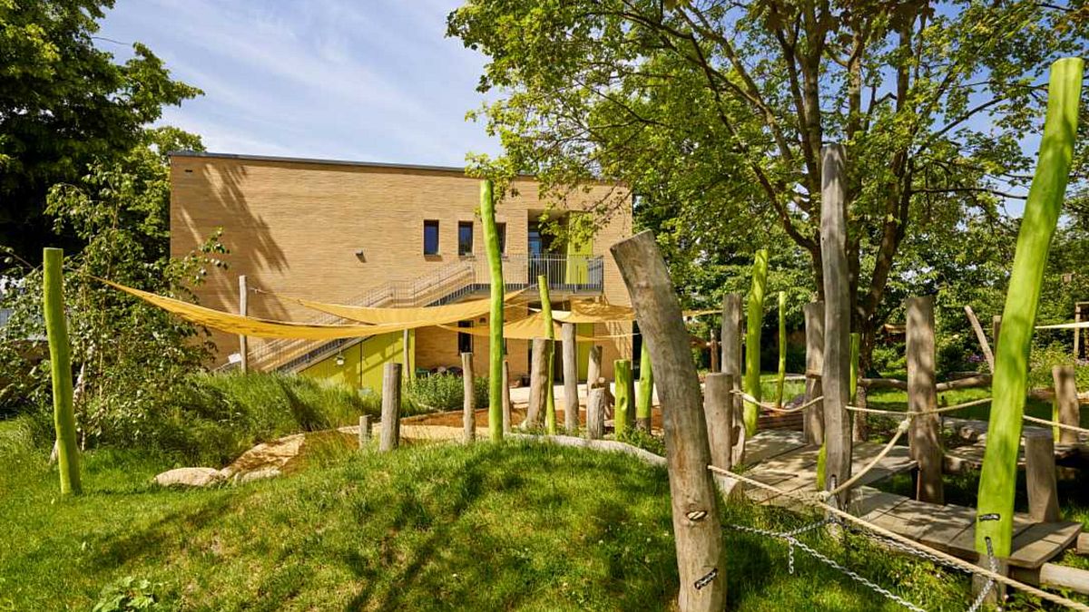 Gartenansicht der Kindergrippe in Pieschen - Foto: Kita Trachenberger Platz