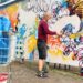 Lackstreichekleber-Festival: Urban Art Spray Aktion am Puschkin-Platz Foto: Maren Kaster