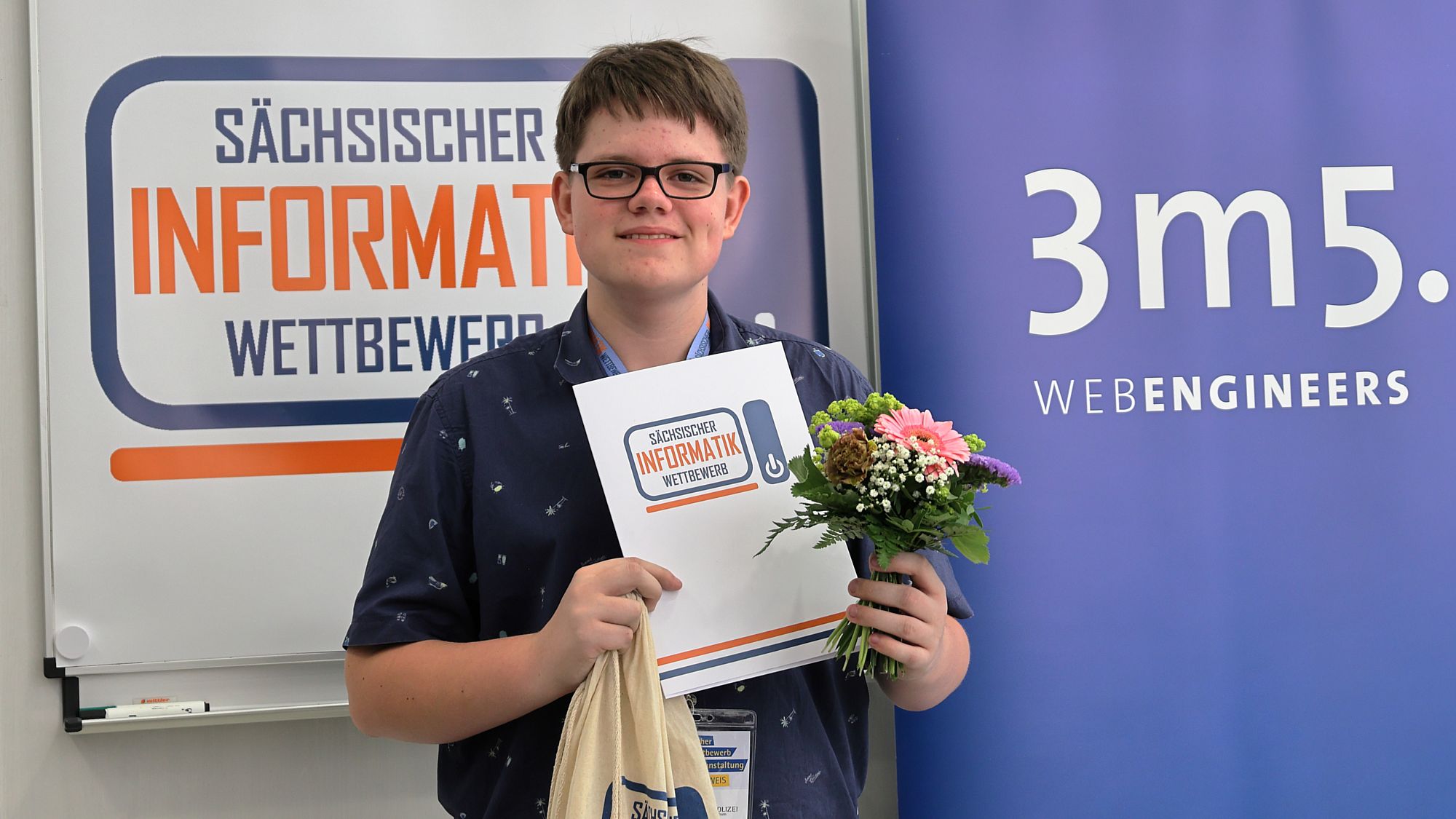 Tillmann Kühnel - Sieger beim Landeswettbewerb: Sächsischer Informatikwettbewerb - Foto. Oberschule Pieschen