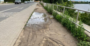 Kötzschenbroder Strasse Snierung fussweg