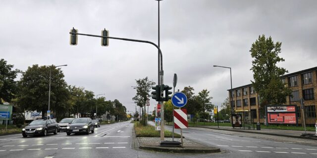 Ab Montag wird auf der Washingtonstraße gebaut. Foto: J. Frintert