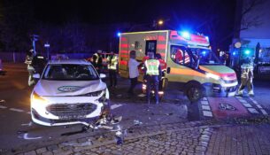 Unfall an der Rehefelder Straße - Foto: Roland Halkasch