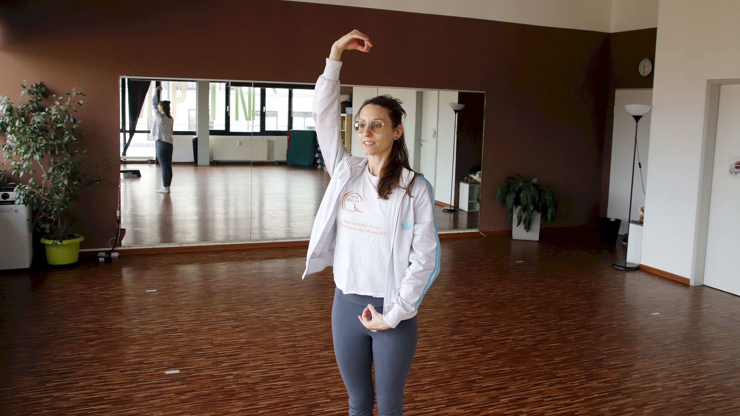 Der Kursraum im Jumpin Fitness-Studio ist für kleine Tanzkurse perfekt. Foto: J. Frintert