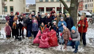 Bereits im Januar hatte die Initiative im Stadtteil Müll gesammelt. Foto: Schöner Pieschen