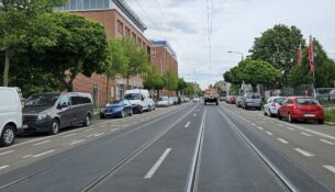 Auf der Fritz-Reuter-Straße wird zwischen Hansastraße und Großenhainer Straße die Trinkwasserleitung erneuert. Foto: J. Frintert