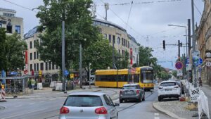 Ab Montag keine Straßenbahnen mehr in Altpieschen. Foto: J. Frintert
