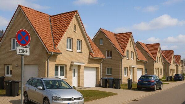 Neugebaute Einfamilienhäuser - Foto: KI