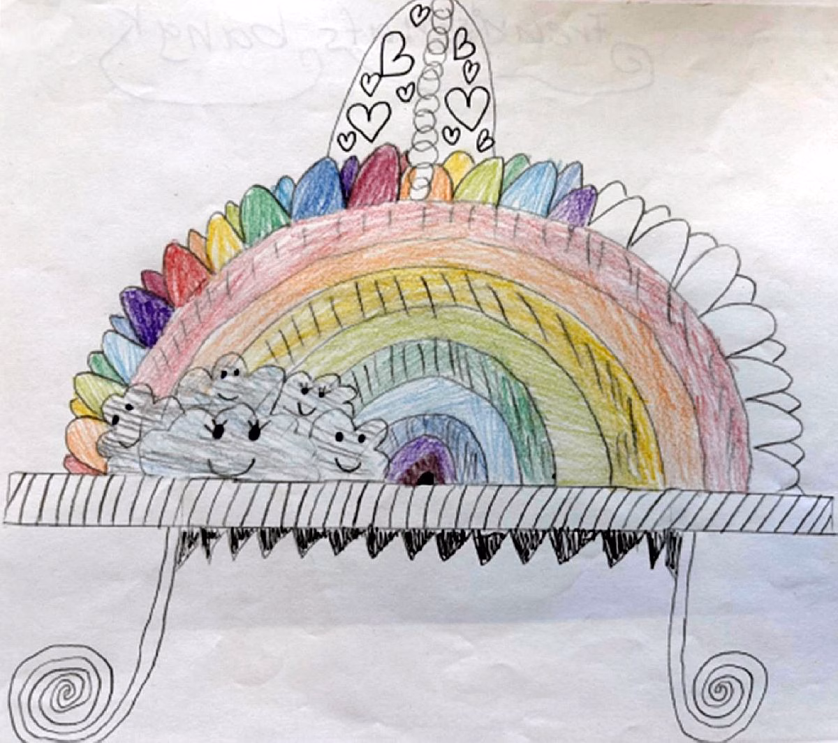 Von Grundschülern angefertigte Freundschaftsbankskizze