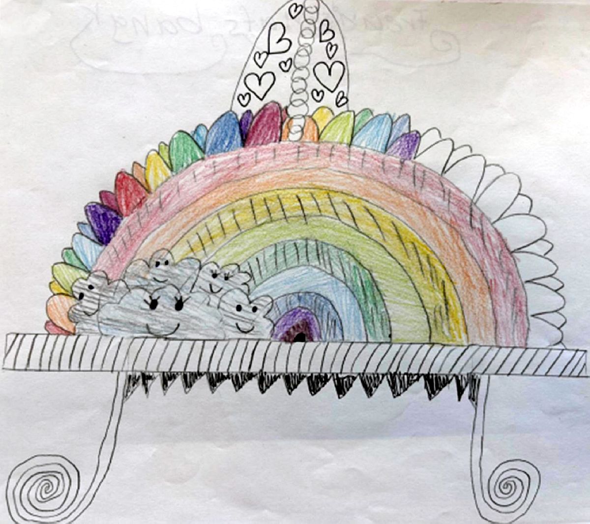 Von Grundschülern angefertigte Freundschaftsbankskizze