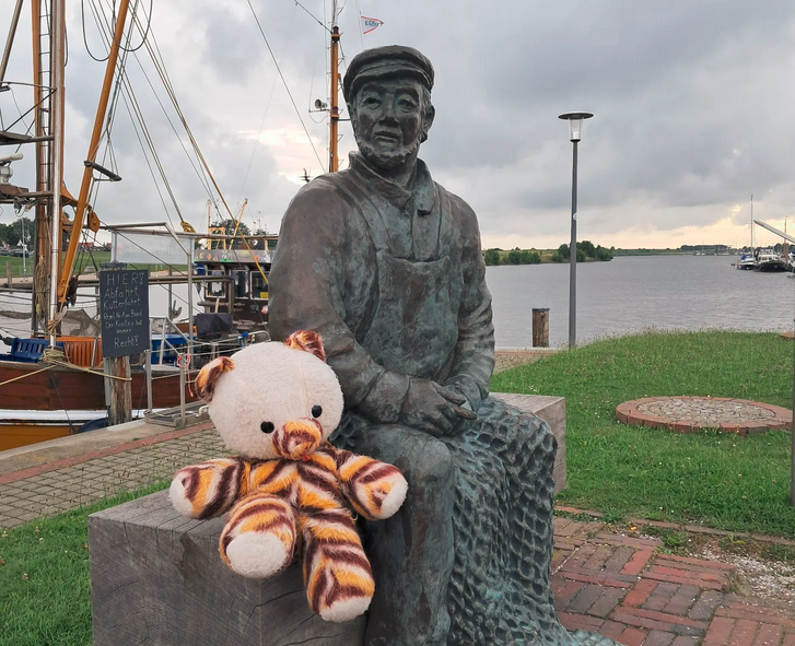 Buchteddy in Ostfriesland mit dem Netzflicker. Foto: Uwe Barthel - Buchteddy