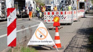 Gasleitung in der Sternstraße wird repariert Arbeiten an Gasleitung an der Sternstraße - Foto: R. Halkasch