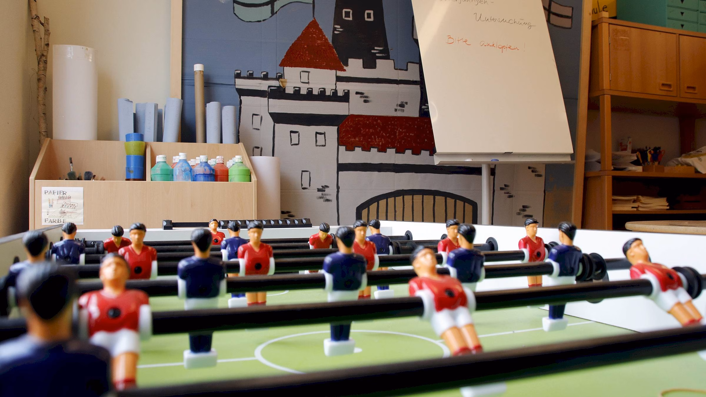 Kreativraum im Erdgeschoss des Hauses. Foto: J. Frintert