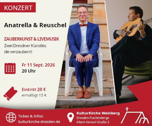Anatrella & Reuschel am 11. September in der KulturKirche Weinberg